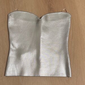 Elegant Silver Women's Top